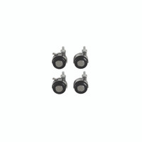 Pack of 4 heavy duty castors 2 castors with brake (R8005CHBK)