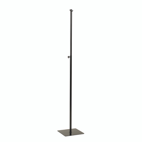 Merchandiser pole on base with 2 hanging hooks (M9150BK)