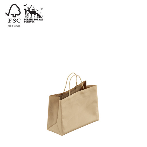 Kraft paper bag boutique extra small with handle (A8026.1BN)