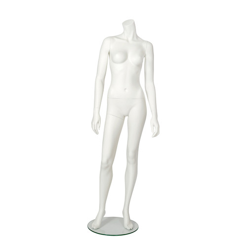 Style female mannequin pose 2 no head 420 mm DIA glass base (B8182SWNH)