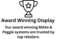 Shop for Shops' Award Winning MAXe & Peggie displays systems are trusted by 1000s or retailers Australia wide. 