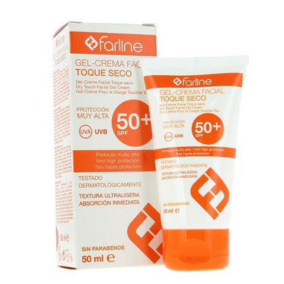 FARLINE GEL CREMA FACIAL TOQUE SECO SPF 50+, 50 ML