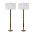 Lamps By Lamp Works Mercury Glass Candlestick Lamps In Gold - Set of 2 711/S2