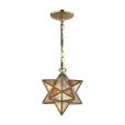 Chandeliers/Pendant Lights By Sterling Industries Sirius Gold 9-In Metal Pendant with Antiqued Mercury Glass 1145-008