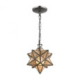 Chandeliers/Pendant Lights By Sterling Industries Sirius Oiled Bronze 9-In Metal Pendant with Antiqued Mercury Glass 1145-009