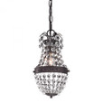 Chandeliers/Pendant Lights By Sterling Industries Clear Crystal Mini Pendant With Bronze Banding 122-016