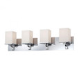 Wall Lights By Alico Ramp 4 Light Vanity In Chrome And White Opal Glass BV2084-10-15