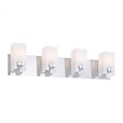 Alico Gemelo 4 Light Vanity In Chrome And White Opal Glass Bv3324-10-15