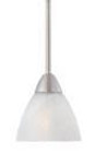 Chandeliers/Pendant Lights By Thomas One-light mini-pendant in Matte Nickel finish with etched swirl glass. 190056117