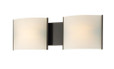 Wall Lights By Alico Pannelli 2 Light Vanity In Oil Rubbed Bronze And Hand-Molded White Opal Glass BV712-10-45