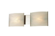 Wall Lights By Alico Pannelli 2 Light Vanity In Stainless Steel And Hand-Molded White Alabaster Glass BV712-6-16