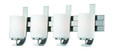 Wall Lights By Thomas Pendenza 11.5in Four-light bath fixture in Brushed Nickel finish with etched glass. SL715478