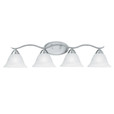 Wall Lights By Thomas PRESTIGE 8.25in Four-light bath fixture. Oval tubing and swirl alabaster glass SL748478
