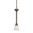 Chandeliers/Pendant Lights By Thomas One-light mini-pendant in Painted Bronze finish with etched swirl alabaster style glass. SL820663