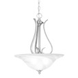 Chandeliers/Pendant Lights By Thomas PRESTIGE 22.75in Three-light pendant Oval tubing and swirl alabaster glass SL829278