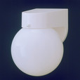 Outdoor Lights By Thomas One-light durable White plastic outdoor wall fixture with white acrylic globe. SL94358