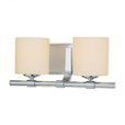 Wall Lights By Alico Slide 2 Light Vanity In Chrome And White Opal Glass BV852-10-15