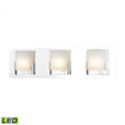 Wall Lights By Alico Ophelia 3 Light LED Vanity In Chrome And Clear Glass BVL1203-0-15