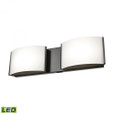 Wall Lights By Alico Pandora LED 2 Light LED Vanity In Oiled Bronze And Opal Glass BVL912-10-45