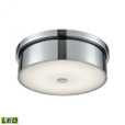 Ceiling Lights By Alico Towne Round LED Flushmount In Chrome And Opal Glass - Small FML4925-10-15