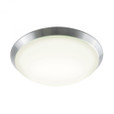 Ceiling Lights By Alico Luna Flushmount In Brushed Aluminum And White Polycarbonate FML500-10-98