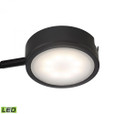 Wall Lights By Alico Tuxedo 1 Light LED Undercabinet Light In Black With Power Cord And Plug MLE301-5-31
