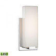 Wall Lights By Alico Midtown 1 Light Wall Sconce In Chrome And Paint White Glass WSL1601-PW-15