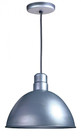 Chandeliers/Pendant Lights By American Nail Plate 16" Deep Bowl Shade on a Black Cord with canopy using a medium base socket in Galvanized D616-BLC-49