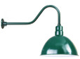 Wall Lights By American Nail Plate 16" Deep Bowl Shade with Arm in Marine Grade Forest Green D616-E6-102