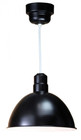 Chandeliers/Pendant Lights By American Nail Plate 16" Deep Bowl Shade in Black on a White Cord using a 16w LED module D616-M016LDNW40K-RTC-WHC-41