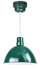 Chandeliers/Pendant Lights By American Nail Plate 16" Deep Bowl Shade in Forest Green on a White Cord using a 16w LED module D616-M016LDNW40K-RTC-WHC-42