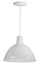 Chandeliers/Pendant Lights By American Nail Plate 16" Deep Bowl Shade on a White Cord with canopy using a medium base socket in Marine Grade White D616-WHC-107