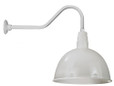 Wall Lights By American Nail Plate 18" Deep Bowl Shade with Gooseneck Arm in Marine Grade White using a medium base socket D618-E6-107