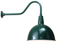 Wall Lights By American Nail Plate 18" Deep Bowl Shade with Gooseneck Arm in Forest Green using a medium base socket D618-E6-42