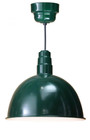 Chandeliers/Pendant Lights By American Nail Plate 18" Deep Bowl Shade in Marine Grade Forest Green on a Black cord using 24w LED module D618-M024LDNW40K-RTC-BLC-102