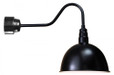 Wall Lights By American Nail Plate 18" LED Deep Bowl Shade mounted on a gooseneck arm in Black, using a 24w CreeÃ‚Â® LED module D618-M024LDNW40K-RTC-E6-41