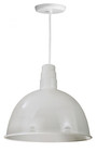 Chandeliers/Pendant Lights By American Nail Plate 18" Deep Bowl Shade in White with a White Cord using a medium base socket D618-WHC-44