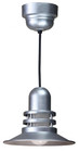 Chandeliers/Pendant Lights By American Nail Plate 12" Orbitor Shade including frosted glass in Galvanized on an 8' Black Cord with a 32w ORB12-FR-32WPL-RTC-BLC-49