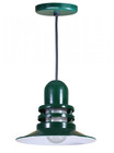 Chandeliers/Pendant Lights By American Nail Plate 12" Orbitor Shade including frosted glass on an 8' Black cord arm in Marine Grade Forest Green ORB12-FR-BLC-102