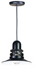 Chandeliers/Pendant Lights By American Nail Plate 12" Orbitor Shade including frosted glass on an 8' Black cord in Black with a medium base ORB12-FR-BLC-41