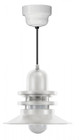 Chandeliers/Pendant Lights By American Nail Plate 12" Orbitor Shade in Marine Grade White, including frosted glass with a 16w LED module and drive