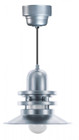 Chandeliers/Pendant Lights By American Nail Plate 12" Orbitor Shade in Galvanized, including frosted glass with a 16w LED module and driver housing