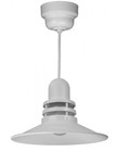 Chandeliers/Pendant Lights By American Nail Plate 16" Orbitor Shade in White includes frosted glass on an 8' White cord with a 32w fluorescent ORB16-FR-32WPL-RTC-WHC-44