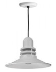 American Nail Plate 16 Inch Orbitor Shade, Task Light White Pendant Light-ORB216-FR-BLC-107