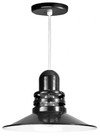 American Nail Plate 16 Inch Orbitor Shade, Task Light Black Pendant Light-ORB216-FR-WHC-41