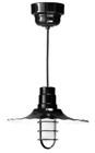 American Nail Plate 16 Inch Fluorescent Radial Shade, Classic Wave Shade Black Pendant Light-R916-32WPL-RTC-WHC-100GLCL-GUPC-101