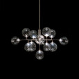 Harco Loor Cluster 16 Light LED stainless steel&glass Chandelier-CLUSTERCROWNHL16-LED