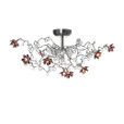 Harco Loor Jewel Diamond Double 9 Light stainless steel&glass Semi-Flushmount Ceiling Light-JEWELDIAMONDPL9