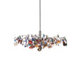 Harco Loor Jewel Double 15 Light stainless steel&glass Chandelier-JEWELHL15