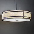 Chandeliers/Pendant Lights By Ultralights Tambour Modern Incandescent 24 Inch Pendant Light Drum Shade 13223-24